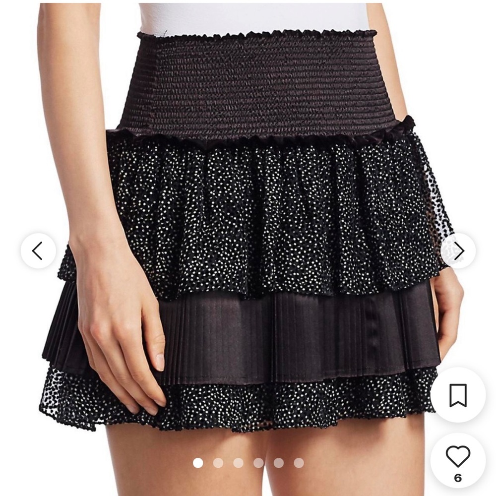 Ramy Brook Beckie Smocked Mini Skirt - Black